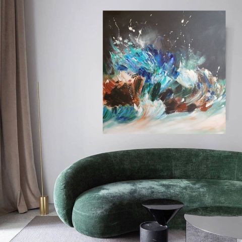 Original Kunstverk "La Mer" 100×100 cm