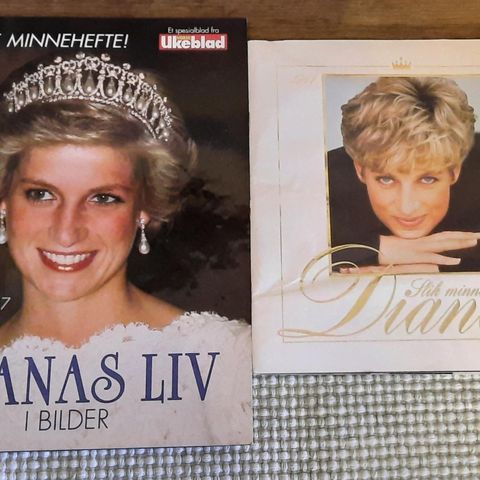 Prinsesse Diana av Wales minnehefter og frimerker/førstedagsbrev