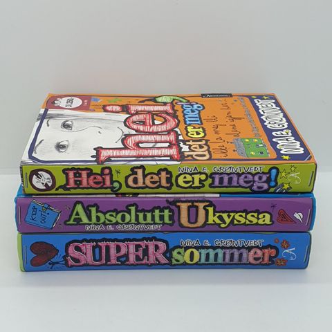 3 stk Nina E. Grøntvedt bøker. Bok 1 - 3 i Oda serien