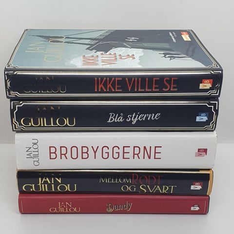 5 Hardcover bøker - Jan Guillou. 2 stk er 1.opplag