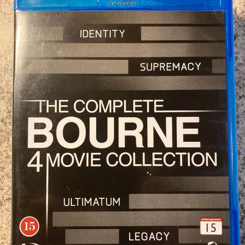 The complete Bourne 4 movie collection.