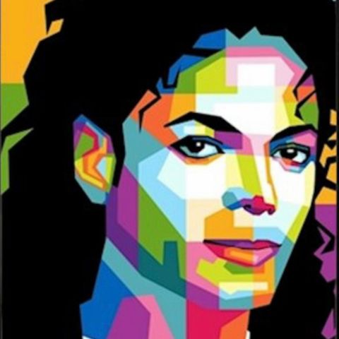 Kunstplakat av Michael Jackson, kunst, fargerikt bilde, MJ, 50x70