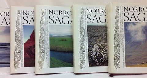 NORRØN SAGA, BIND 1 - 4. Oslo. VERA HENRIKSEN JOHANNES LARSEN.