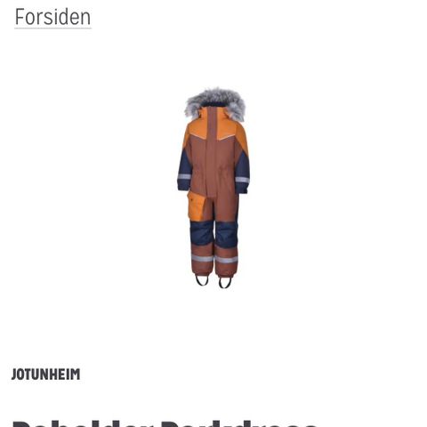 Jotunheim vinterdress str 104