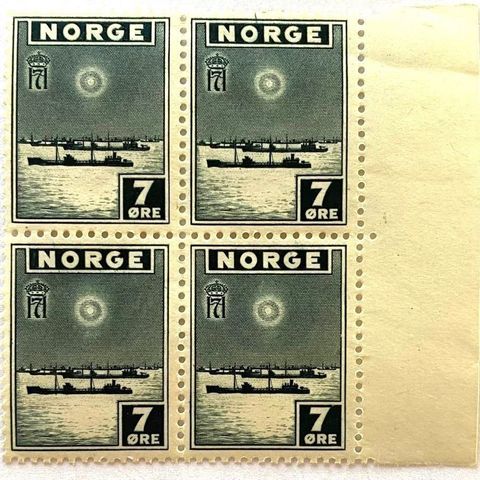 Norge 1945 Londonutgaven NK 332 4-blokk Postfrisk