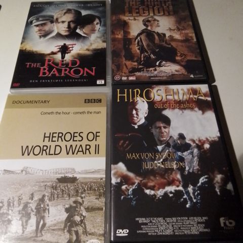 Hiroshima- Max Manus- Ninth Legion- Red Baron- Heroes of Ww 2