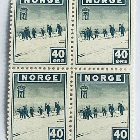 Norge 1945 Londonutgaven NK 337 4-blokk Postfrisk
