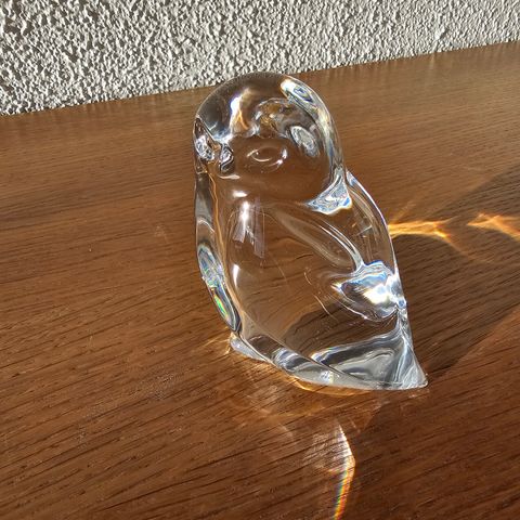 Hadeland glassverk dyrefigur sneugle