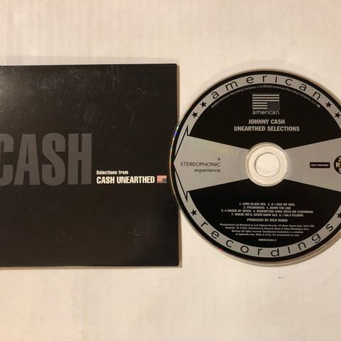 JOHNNY CASH / SELECTIONS FROM CASH UNEARTHED - 8-SPORS CD SINGLE PROMO