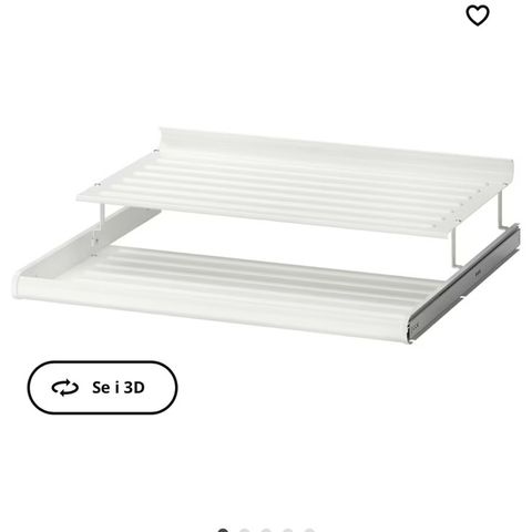 2stykk IKEA komplement uttrekkbar skohylle