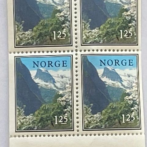 Norge 1976  Norsk Natur I  NK 775  Balestrand   4-blokker  Postfrisk.