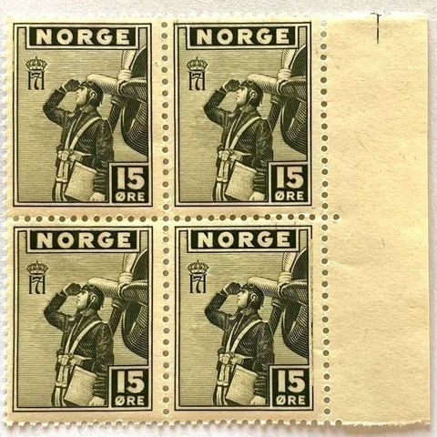 Norge 1945 Londonutgaven NK 334 4-blokk Postfrisk