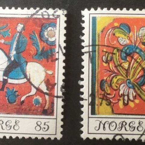 Norge 1974 Rosemaling NK 741 - 742 Stemplet