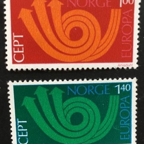 Norge 1973 Europa IX NK 708 og NK 709 Postfrisk