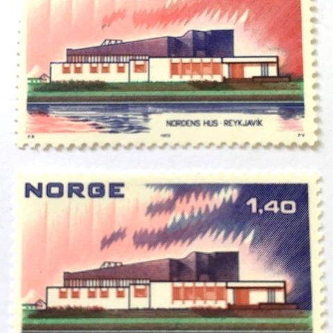 Norge 1973 NK 710 og 711 Nordens Hus Postfrisk.