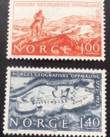 Norge  1973  Norges Geografiske Oppmåling NK  722 - 723  Postfrisk