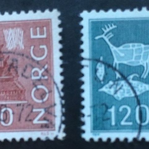 Norge 1972 Bruksmerker nye verdier NK 680 - 681 Stemplet