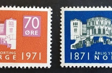 Norge 1971 Norges Storting 100 år NK 668 - 669 Postfrisk