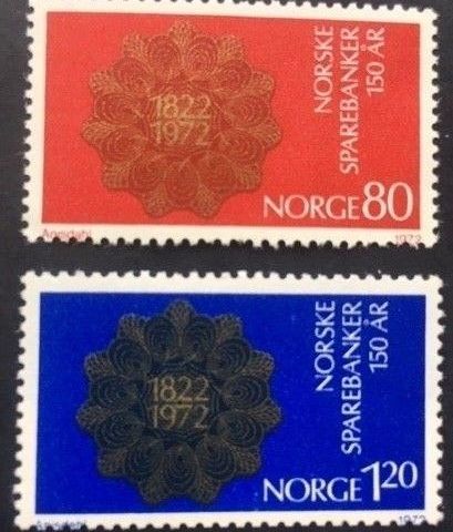 Norge 1972  Norske Sparebanker  NK 682 - 683  Postfrisk