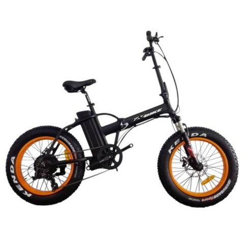 Folding electric fatbike bicycle -500W-gas - EAZbike®