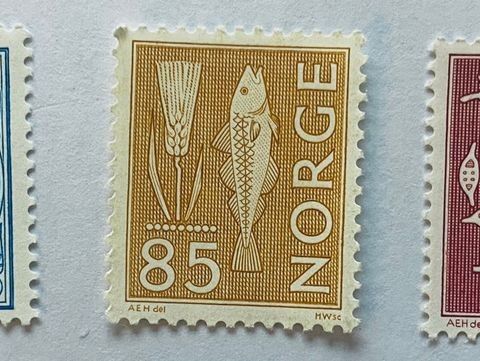 Norge  1974   Bruksmerker - Nye verdier  NK 724 - 726. Postfrisk