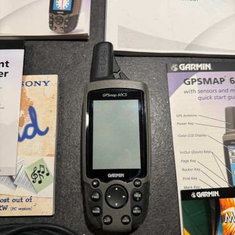 Garmin GPSmap 60CS ink manualer selges kroner 1000,-