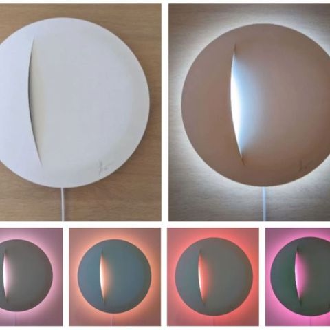 Vegglampe LED / stål - Ikea Art Event 2021 - 5 farger - Ø30 cm