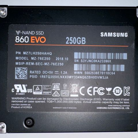 Samsung 870 EVO 256GB SSD