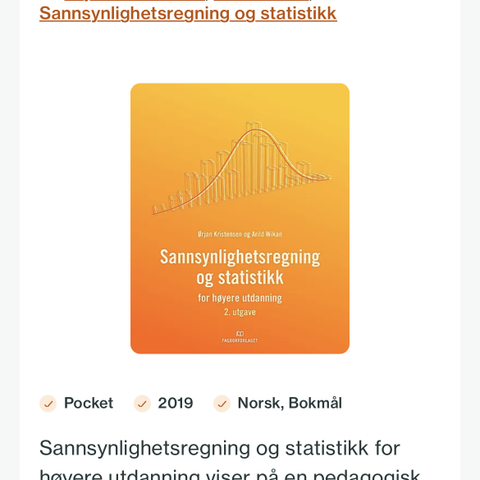 Sannsynlighetsregning og statistikk