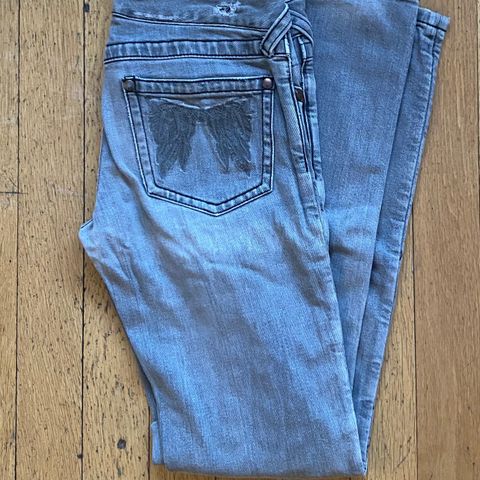 Kul vintage Free People grå skinny jeans 27/32