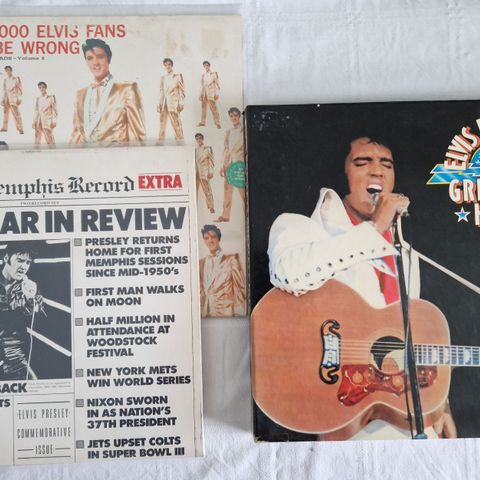 Elvis Presley 10 LP-er: Greatest Hits + Elvis' gold records