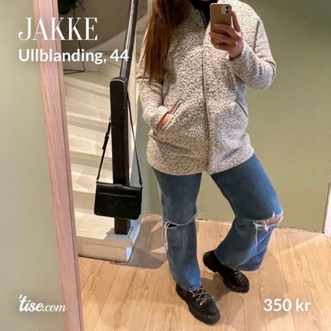 Jakke i ullblanding