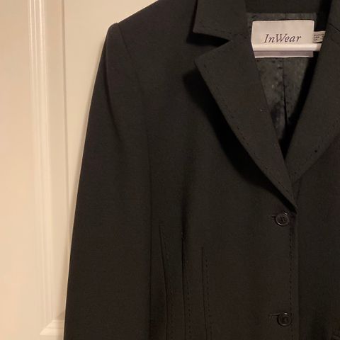 InWear Blazer/kåpe 3/4 lang, sort str. 38