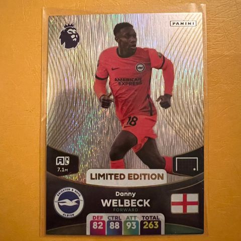 Danny Welbeck limited edition fotballkort