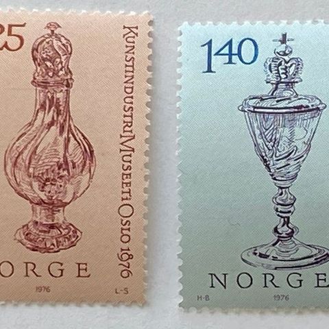 Norge 1976 Kunstindustrimuseet 100 år NK 770 og 771 Postfrisk