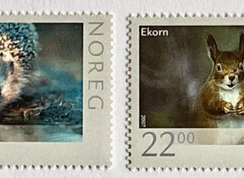 Norge 2007 Norsk Fauna offset II Piggsvin og ekorn NK 1637 - 1638   Postfrisk