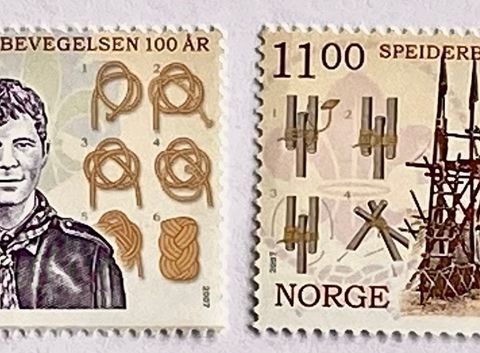 Norge 2007 Speiderbevegelsen 100 år NK 1654 - 1655 Postfrisk