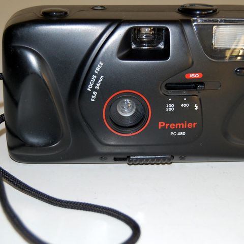 Vintage Premier PC 480 Point n Shoot 35mm Kamera, 5.6/34mm linse *LES