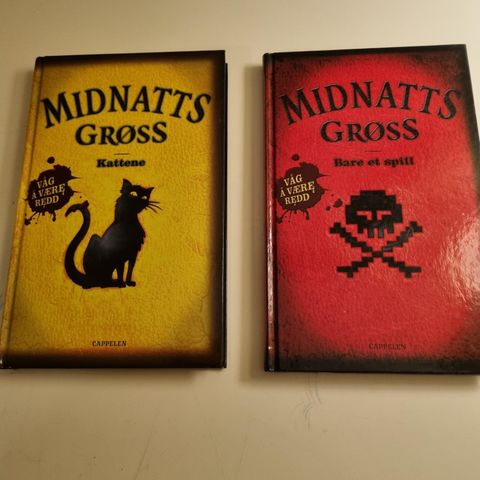 Midnatts grøss. Nick Shadow. 2 bøker selges samlet kr 40