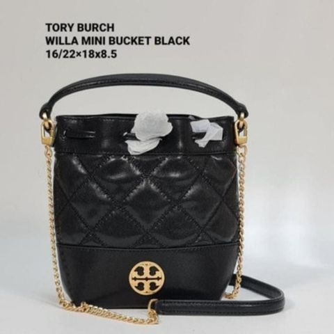 Tory Burch Willa Mini Bucket Bag./svart