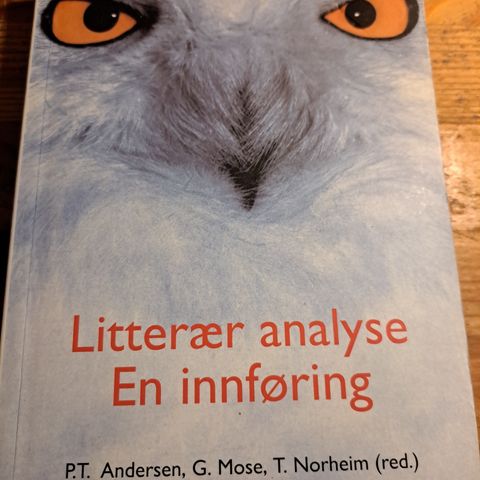 Andersen/Mose/Norheim: Litterær analyse. En innføring