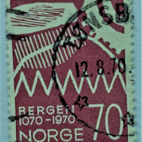 Norge 1970 Bergen 900 år NK 656 Stemplet