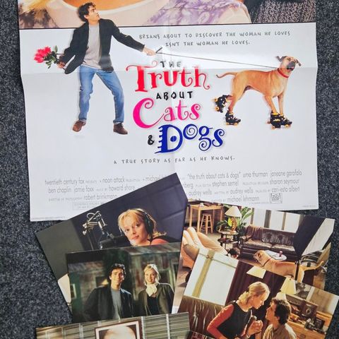 Orginal kinoplakat og lobbykort, til filmen The truth about cat and dogs