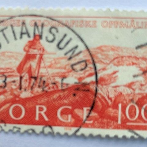 Norge 1973 Norges Geografiske Oppmåling NK 722 Stemplet