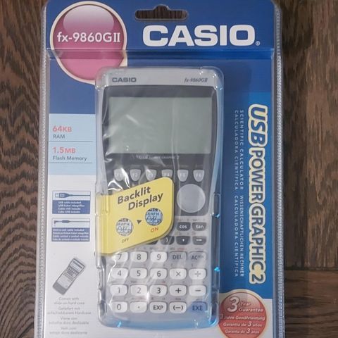 Helt Ny Casio FX-9860GII Scientific kalkulator selges