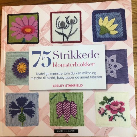 Bok - 75 strikkede blomsterblokker - Lesley Stanfield