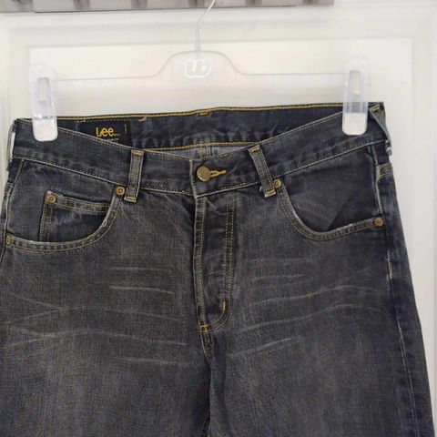 Grå/sort jeans - LEE - str. W33-34
