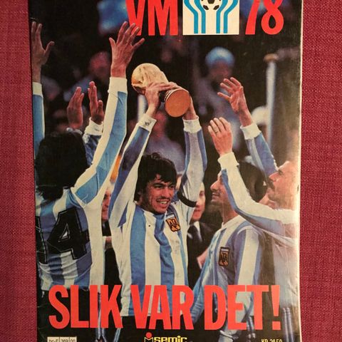 "VM78 - Slik var det!" Utgitt av Nordisk Forlag/SEMIC