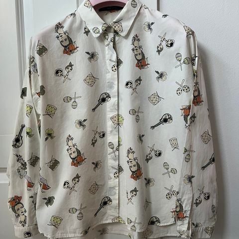 Skjorte bluse fra Zara  i 100% bomull str S/M