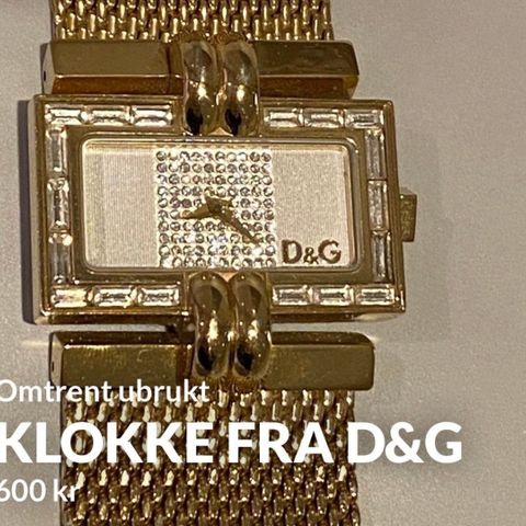 Dolce Gabbana gullklokke